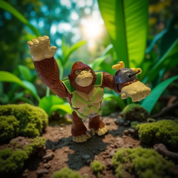 2002 Vintage Fisher Price-Rescue Heroes-Swinger Gorilla 6” - Picture 1 of 6